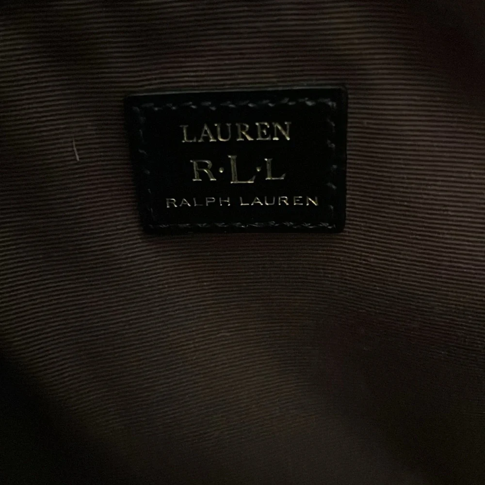 Ralph Lauren, black, leather hobo purse with 2 handles - Picture 4 of 10